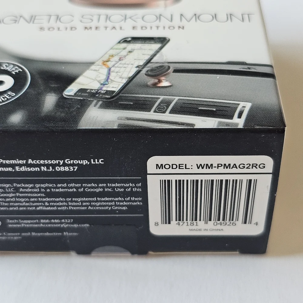 Magnetic Stick-On Phone Mount: Solid Metal Edition - PURPLE